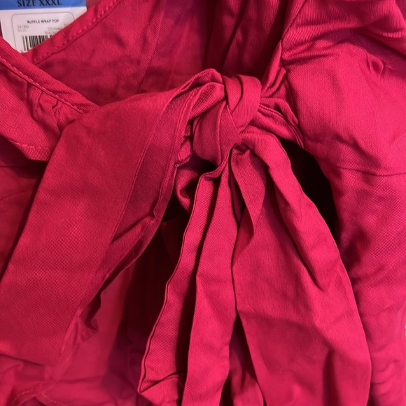 NWT Sofia Vigara Jeans Ruffle Wrap Top XXXL - Picture 6 of 6